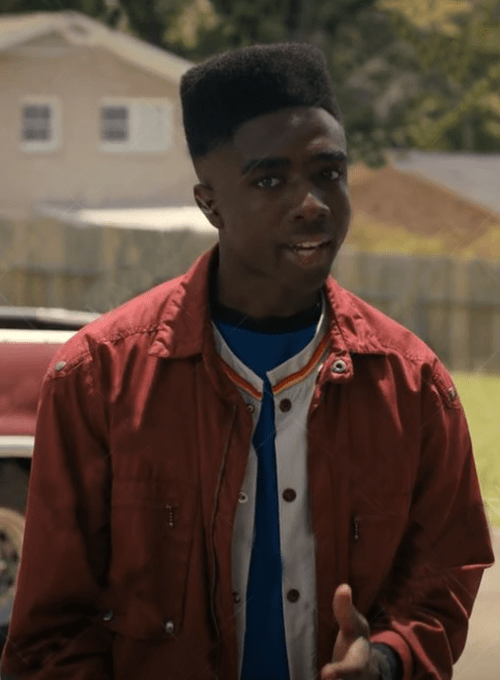 Stranger Things S04 Lucas Sinclair Red Jacket